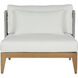 Ibiza Natural / Stinson White Outdoor Armless Chair